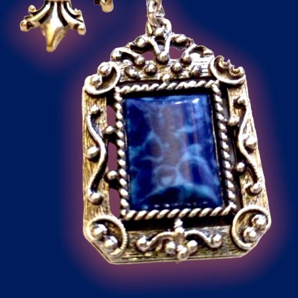 Sarah Coventry Jewelry - Vintage Sarah Coventry “Roman Holiday” Faux Lapis Lazuli Pendant